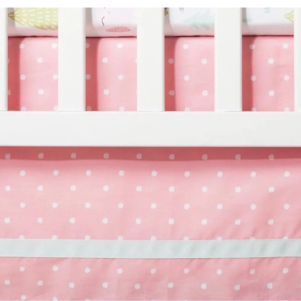 Cloud Island Pink Forest Frolic 4-Pc Crib Bedding Set -Whimsical Forest Animals